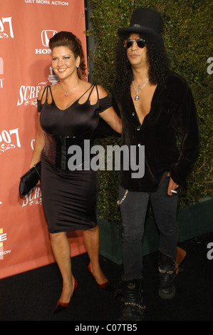 Slash und seine Frau, die Spike TV die zweite präsentiert jährliche "Scream 2007" statt an der griechischen Theater Los Angeles, California- Stockfoto