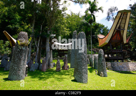 Megalithischen Komplex, Kalimbuang Bori, Toraja, Sulawesi, Indonesien, Asien Kultur Stockfoto