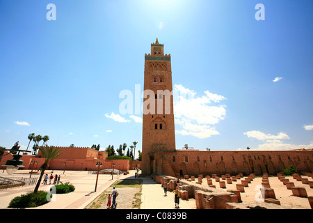 Die Koutoubia-Moschee in der Medina Altstadt, Wahrzeichen der Stadt, Marrakesch, Marokko, Afrika Stockfoto