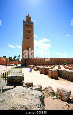 Die Koutoubia-Moschee in der Medina Altstadt, Wahrzeichen der Stadt, Marrakesch, Marokko, Afrika Stockfoto