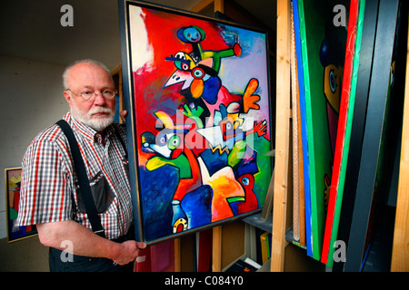 Künstler Otmar Alt, Otmar-Alt-Stiftung-Stiftung, Hamm, Ruhrgebiet Region, North Rhine-Westphalia, Deutschland, Europa Stockfoto