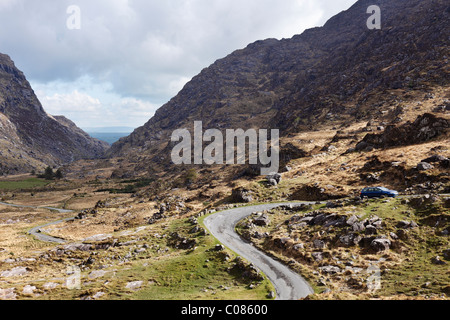 Passstraße, Gap of Dunloe in der Nähe von Killarney, County Kerry, Irland, britische Inseln, Europa Stockfoto