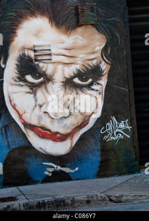 "Original Gangsta" Graffiti wall mural Detail in Wynwood Art District in Miami, Florida, USA Stockfoto