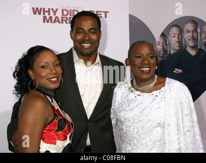 Lamman Rucker und Familie Film-Weltpremiere von "Why Did I Get Married?" gehalten am Arclight Theater - Ankünfte Los Angeles Stockfoto