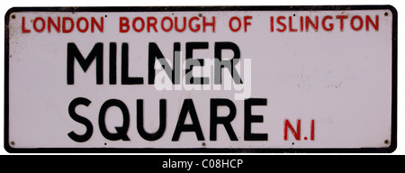 Milner Square Straßenschild Stockfoto