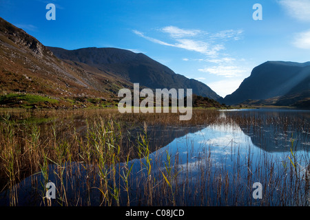 Schwarzer See, der Gap of Dunloe, Killarney National Park, County Kerry, Irland Stockfoto