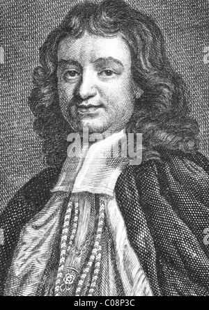 Gilbert Burnet (1643-1715) auf Gravur aus den 1700er Jahren. Schottischer Theologe und Historiker, Bischof von Salisbury. Stockfoto