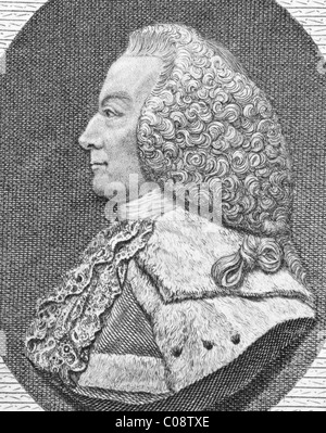 William Murray, 1. Earl of Mansfield (1705-1793) auf Gravur aus den 1800er Jahren. Britischer Anwalt, Politiker und Richter. Stockfoto