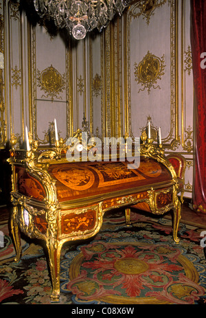 Rolltop Schreibtisch, König Louis XV, Könige Grand Appartement, Schloss Versailles, Stadt Versailles, Ile de France, Frankreich Stockfoto