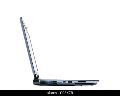 Einen Laptop-Computer, auf dem weißen Hintergrund isoliert Stockfoto