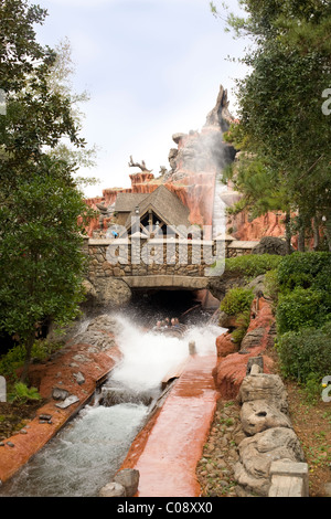 Die Wildwasserbahn Splash Mountain genannt wird in Disney World Magic Kingdom Themenpark in Orlando, Florida. Stockfoto