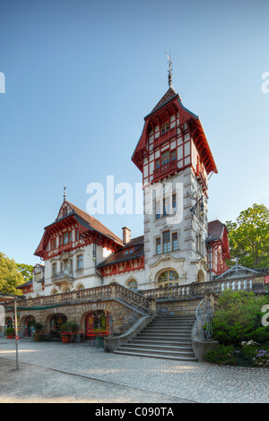 Jugendstilhaus im Stadtpark Theresienstein, Hof, Oberfranken, Franken, Bayern, Deutschland, Europa Stockfoto