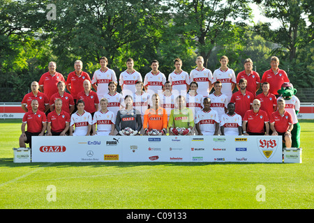 VfB Stuttgart-Fußball-Nationalmannschaft, Bundesliga Fußball Bundesliga 1. Division, Fußball-Saison 2010 / 11, von links nach rechts, hinten, Stockfoto