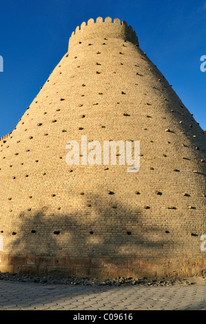 Historische Stadtmauer von Arche Festung in Buchara, Buchara, Seidenstraße, Unesco World Heritage Site, Usbekistan, Zentralasien Stockfoto