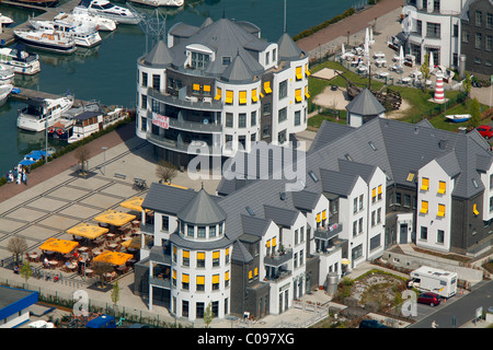 Luftbild, Bergkamen Marina, Datteln-Hamm-Kanal, Bergkamen, Ruhr und Umgebung, Nordrhein-Westfalen, Deutschland, Europa Stockfoto