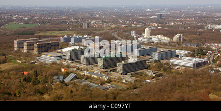 Luftaufnahme, Bochum University of Applied Sciences neben der Universität Bochum, Ruhrgebiet, Nordrhein-Westfalen Stockfoto