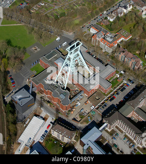 Luftaufnahme, Polizeipräsidium und Bergbaumuseum, Uhlandstraße Straße 34, Bochum, Ruhrgebiet, Nordrhein-Westfalen Stockfoto