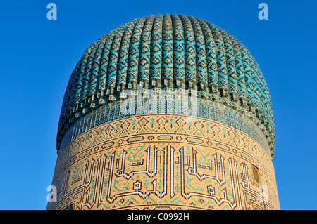 Kuppel des Gur Emir, Gur-Amir, Guri Amir Mausoleum, Grab von Timur, Temur, Tamerlane, Samarkand, Silk Road, Usbekistan Stockfoto