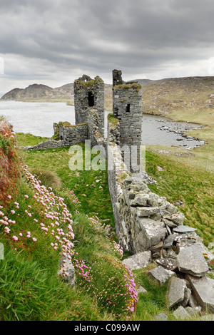 Burgruine, drei Burg Kopf, Mizen Head Halbinsel, West Cork, Irland, britische Inseln, Europa Stockfoto