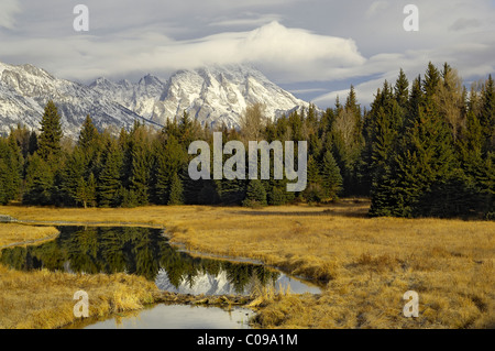 Morgen Reflexion in den Rocky Mountains Stockfoto