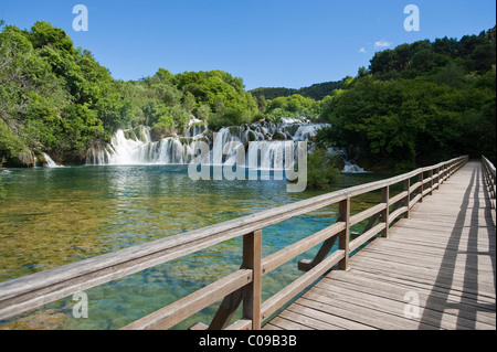 Wasserfälle, Nationalpark Krka, Region Sibenik-Knin, Kroatien, Europa Stockfoto