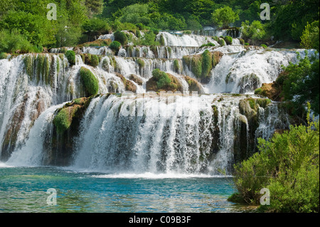 Wasserfälle, Nationalpark Krka, Region Sibenik-Knin, Kroatien, Europa Stockfoto