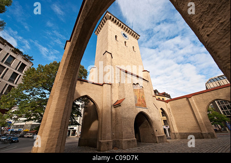 Isartor Tor, Altstadt, München, Bayern, Deutschland, Europa Stockfoto