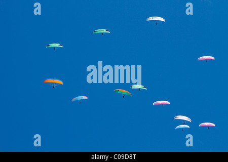 Paragliding em, Werfenweng, Österreich, Europa Stockfoto