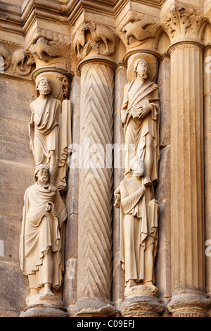 Detail der Fuerstenportal, des Prinzen Portal, Bamberger Dom Dom, Bamberg, Oberfranken, Franken, Bayern Stockfoto