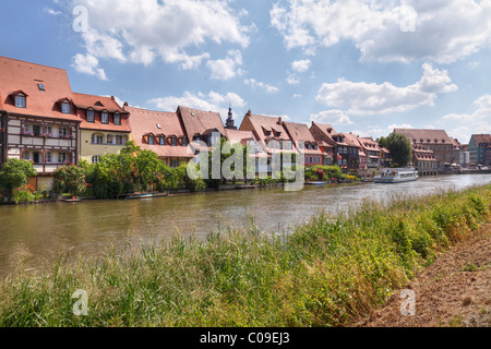 "Kleines Venedig" auf der Regnitz River, Bamberg, Oberfranken, Franken, Bayern, Deutschland, Europa Stockfoto