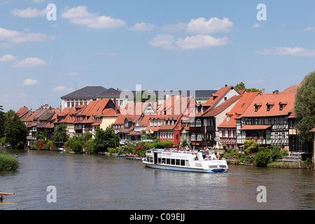 "Kleines Venedig" auf der Regnitz River, Bamberg, Oberfranken, Franken, Bayern, Deutschland, Europa Stockfoto