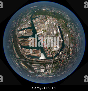 Antenne zu sehen, 360-Grad Panorama, Envio, Eisen Port Schachtzeichen Ruhr. 2010 Kunstregion Installation, Dortmund, Ruhrgebiet Stockfoto