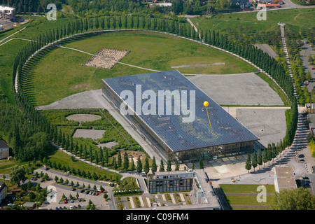 Luftaufnahme, ehemalige mine Mont Cenis 1, 3, 5 mit der Solarakademie Mt.Cenis solar Academy, Stadtteil Sodingen, Herne, Stockfoto