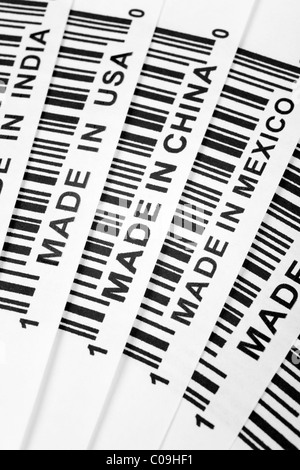 Barcode, Handelskrieg, Business-Konzept Stockfoto