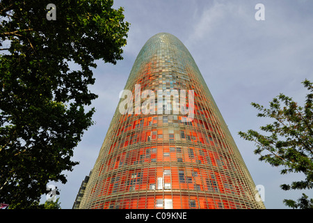 Torre Agbar Office Tower, Barcelona, Katalonien, Spanien, Europa Stockfoto