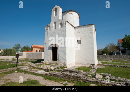 Kirche des Heiligen Kreuzes, Nin, Zadar County, Kroatien, Europa Stockfoto