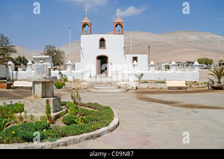 San Jeronimo, Kirche, Poconchile Dorf, Norte Grande, Nord-Chile, Atacama-Wüste, Arica, Chile, Südamerika Stockfoto