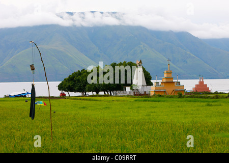 Gräber, Batak Kultur, Samosir Island, Lake Toba Batak-Region, Sumatra, Indonesien, Südostasien, Asien Stockfoto