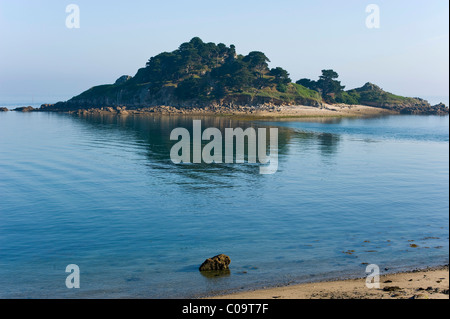 Ile de Stérec, auf Bretagne Wanderweg GR 34, Bucht von Morlaix, Finistère, Bretagne, Frankreich, Europa Stockfoto