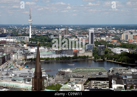 Binnenalster, inneren Alster See, Hamburg, Deutschland, Europa Stockfoto