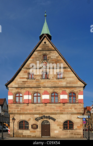 Altes Rathaus auf dem m Markt Platz, Marktplatz 1, Lauf ein der Pegnitz, Middle Franconia, Bayern, Deutschland, Europa Stockfoto