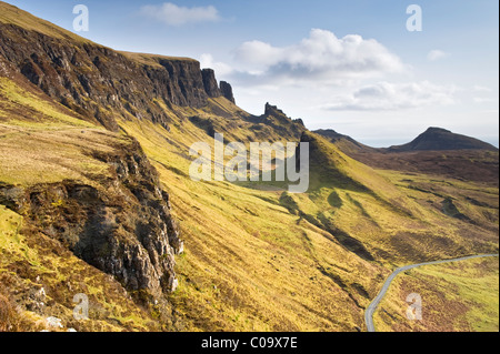 Der Quiraing, Isle of Skye, innere Hebriden, Schottisches Hochland, Schottland Stockfoto