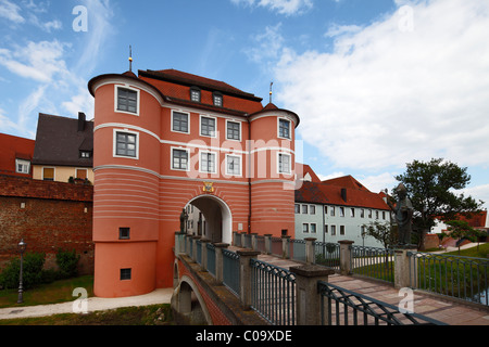 Rieder Tor Tor, Donauried, Donauwörth, Schwaben, Bayern, Deutschland, Europa Stockfoto