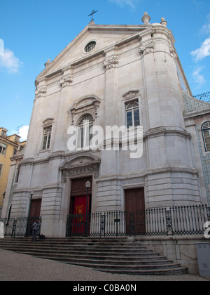 Kirche in Baixa Pombalina, Lissabon Stockfoto