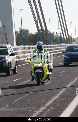 Polizei Motorradfahrer. 2010 Hoggin the Bridge Veranstaltung Stockfoto