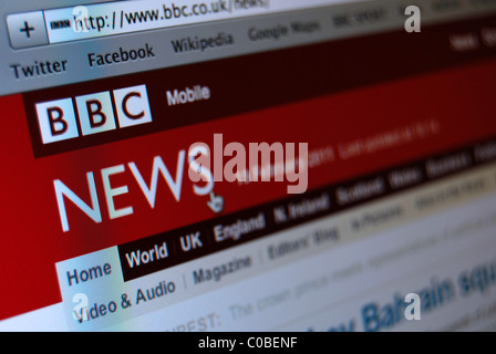 Ein Foto-Illustration von der BBC-News-Website Stockfoto