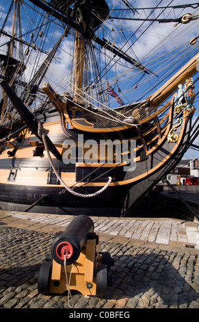 Die Figur Kopf und Bogen der HMS Victory in Portsmouth Stockfoto