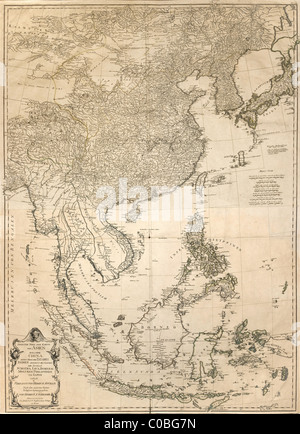 alte Karte von Ostasien von 1786