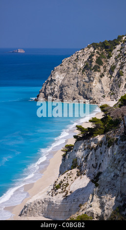 Egremnoi Strand (Insel Lefkada, Griechenland) Stockfoto