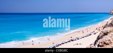 Egremnoi Strand (Insel Lefkada, Griechenland) Stockfoto